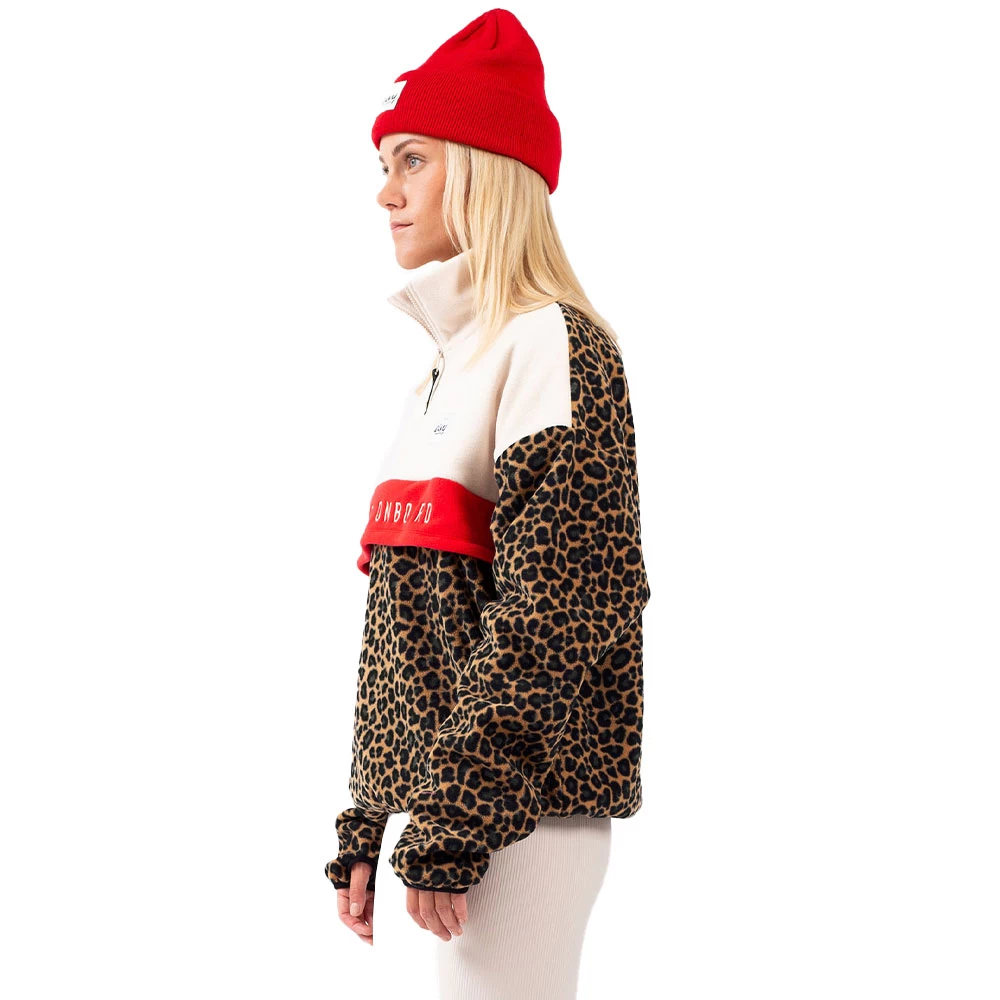 Eivy Ball Fleece Mid Layer Offwhite & Leopard Damen 2 Eivy Ball Fleece Mid Layer Offwhite & Leopard Damen - Image 2