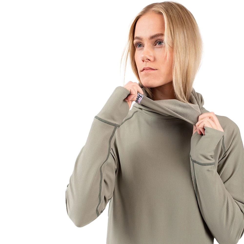 Eivy Icecold Gaiter Rib Funktionsshirt Faded Oak Damen 2 Eivy Icecold Gaiter Rib Funktionsshirt Faded Oak Damen - Image 2