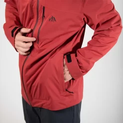 Jones Peak Bagger Skijacke Safety Red Herren -Snowboard Ausrüstung Geschäft jones peak bagger jacket safety red 06 gross