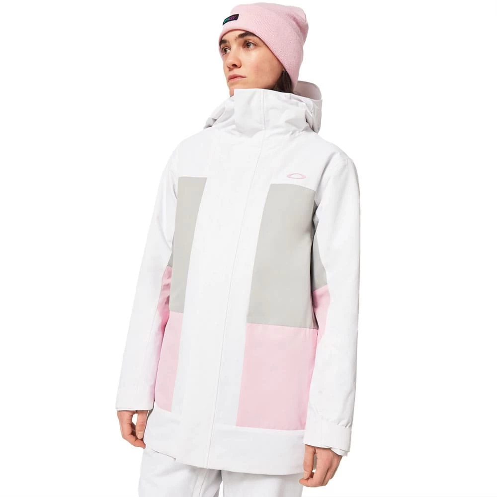 Oakley Beaufort RC Insulated Snowboardjacke White/Lunar Rock/Pink Flower Damen 1 Oakley Beaufort RC Insulated Snowboardjacke White/Lunar Rock/Pink Flower Damen
