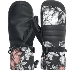 Picture Anna Mitts Fausthandschuhe Peonies Black Damen
