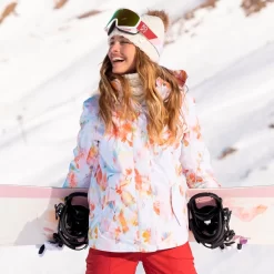 Roxy Jetty Skijacke Bright White Tenderness Damen -Snowboard Ausrüstung Geschäft roxy jetty block erjtj03354 wbb2 white 06 grossrhIu77NXBZ9GY