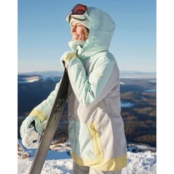 Roxy Ravine Skijacke Grey/Türkis Damen -Snowboard Ausrüstung Geschäft roxy ravine jacket erjtj03392 sfv0 07 gross