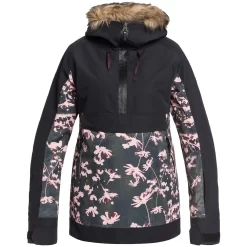 Roxy Shelter Skijacke True Black Poppy Damen -Snowboard Ausrüstung Geschäft roxy shelter erjtj03214 kvj3 true black poppy 04 grossokzAn7Ue6CUrp