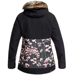 Roxy Shelter Skijacke True Black Poppy Damen -Snowboard Ausrüstung Geschäft roxy shelter erjtj03214 kvj3 true black poppy 05 grossL7BlyXlFZU8oG
