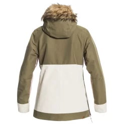 Roxy Shelter Skijacke Burnt Olive Damen -Snowboard Ausrüstung Geschäft roxy shelter jacket erjtj03327 gpz0 04 gross