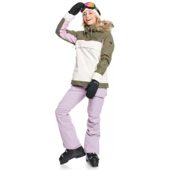 Roxy Shelter Skijacke Burnt Olive Damen -Snowboard Ausrüstung Geschäft roxy shelter jacket erjtj03327 gpz0 05 gross