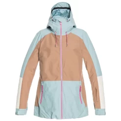 Roxy Ravine Schneejacke Stone Blue Damen -Snowboard Ausrüstung Geschäft roxy shelter jacket erjtj03336 bhy0 03 gross